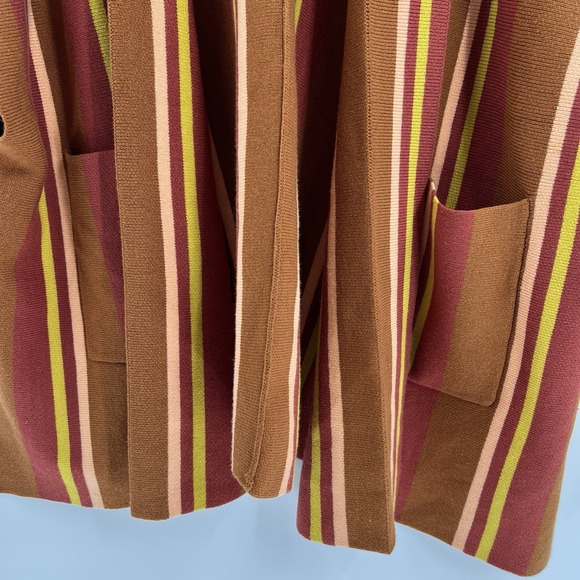 Free People All I Need Striped Hooded Poncho Cardigan Sweater O/S Amber Boho - Picture 5 of 9